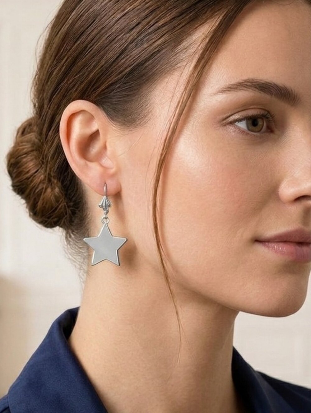 Silver Star Earrings